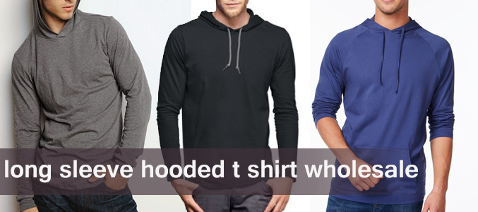 long sleeve hooded t shirt manufacturer