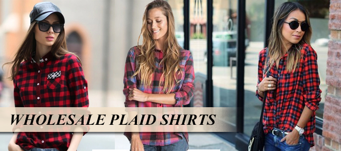 Flannel plaid shirt women