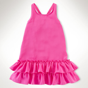 Blaze Fuchsia Ruffled Silk Racerback Dress