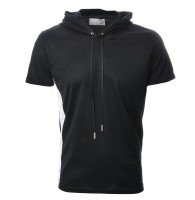 Wholesale Black and White Hooded Shirt Manufacturer