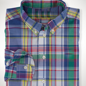 Boys Blue Multi Cotton Poplin Blake Shirt