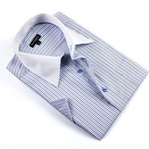 White Collared Striped Shirt
