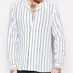 Wholesale White and Grey Striped Shirt Manufacturer