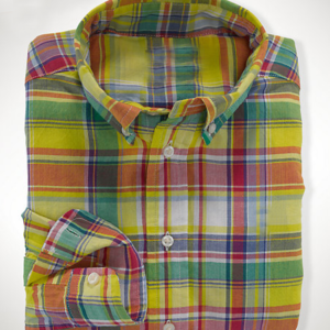 Yellow Multi Cotton Poplin Blake Shirt