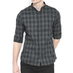 Black And Grey Checked Shirt