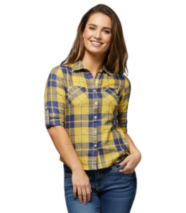 Wholesale Blue And Yellow Checked Shirts