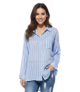 Wholesale Blue Striped Shirt