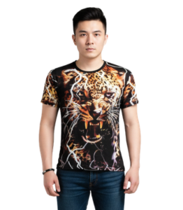 Cheetah Half Sleeves 3D T-Shirt Vendor