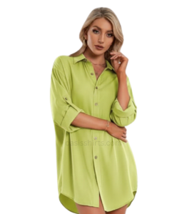 Green Roll-Up Sleeved Shirt Manufacturer