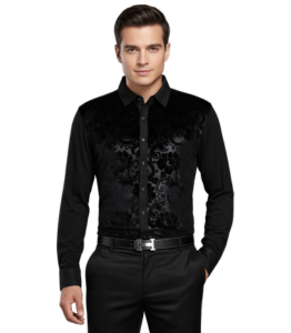 Party Wear Black Shirt Vendor