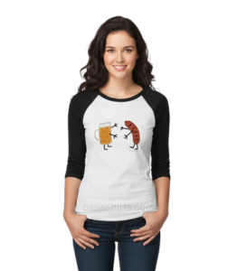 Raglan Beer and Sausage Tee Vendor