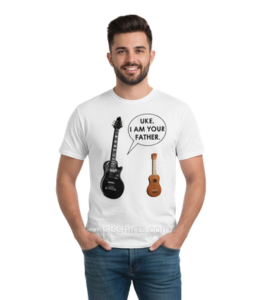 White Father Guitar Tee Vendor