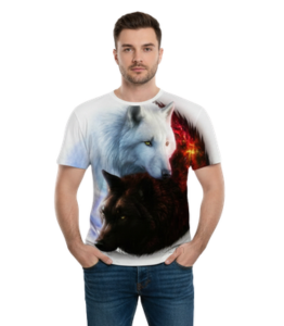 White Wolf 3D T-Shirt Supplier