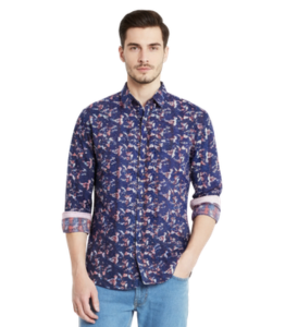 Purple & Blue Printed Shirt Vendor