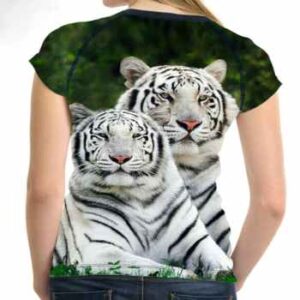 wholesale glaring white tiger 3d t-shirt