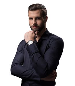 Men Navy Blue Dress Shirt Vendor