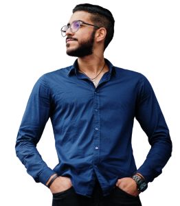Men Royal Blue Dress Shirts Vendor