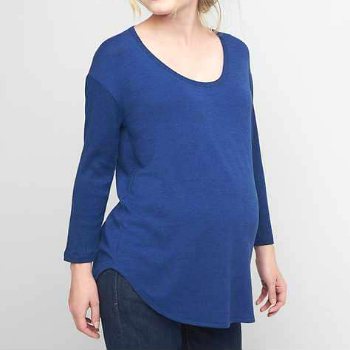 Wholesale Navy Blue Loose Maternity Tee Manufacturer