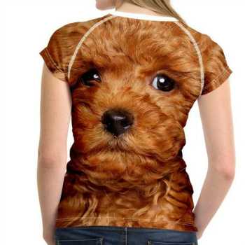 poodle printed 3d t-shirts supplier