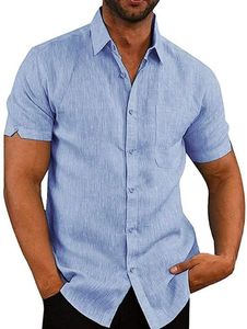 Rugged Blue Linen Shirt Suppliers