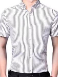 slim fit white patterned check shirt wholesaler