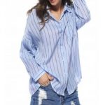 Wholesale Women Blue Striped Shirts Supplier in USA, AU
