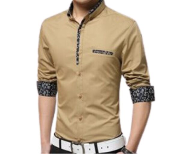 wholesale dark beige party shirt for men