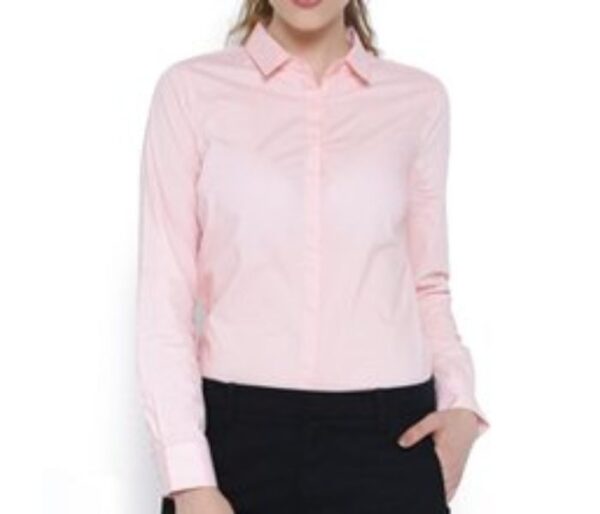 wholesale light pink formal shirt for women