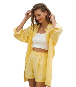 Women Yellow Linen Shirts Manufacturer