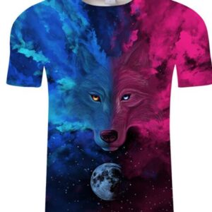 Bulk 3D Wolf Printed Tshirt