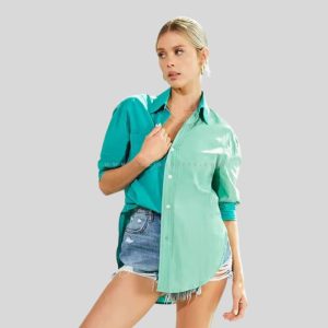 green color block shirt for women vendor