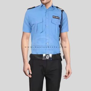 wholesale light blue security uniform shirt