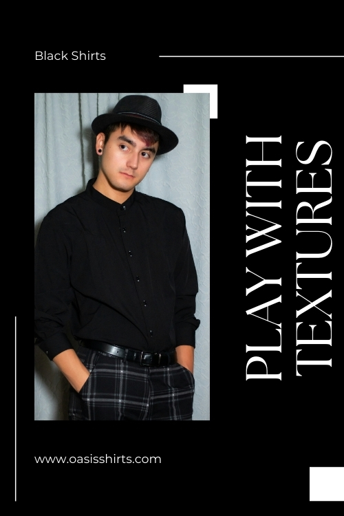 texture fashion with black shirts