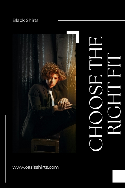 well fitted black shirt well fitted black shirt