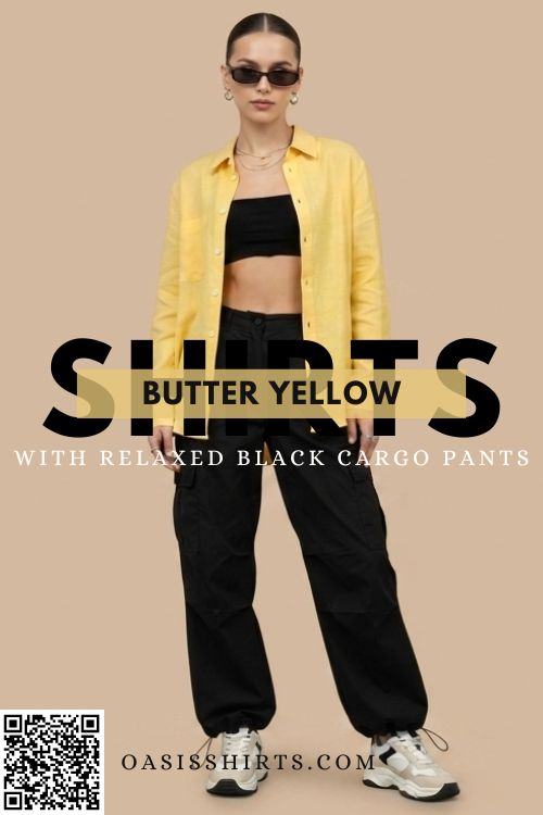 Oversized butter yellow shirt outfit Oversized butter yellow shirt outfit