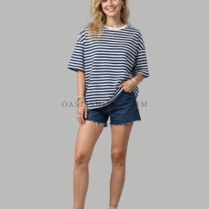 baggy striped t shirt supplier