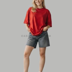 red baggy t shirt supplier