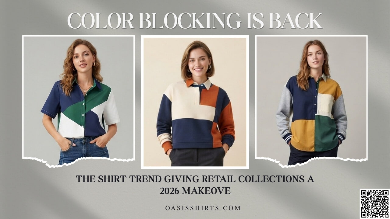 Color bloking shirt collections