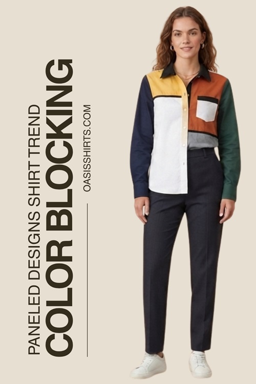 Creative ways to style color-blocked shirts Creative ways to style color-blocked shirts