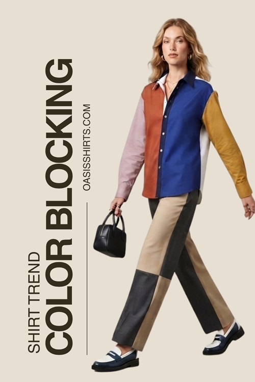 Color-blocked shirt designs Color-blocked shirt designs