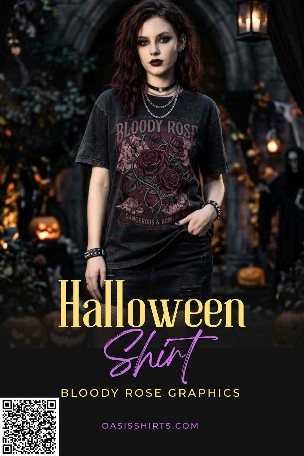 Gothic rose graphic tee Gothic rose graphic tee