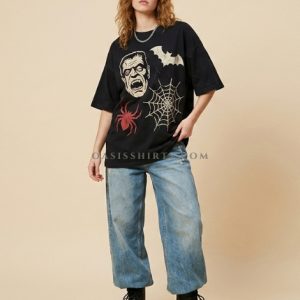 retro horror graphics halloween t-shirt supplier