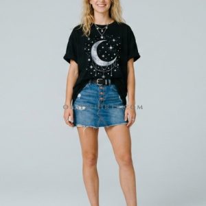 tiny stars printed halloween t-shirt supplier